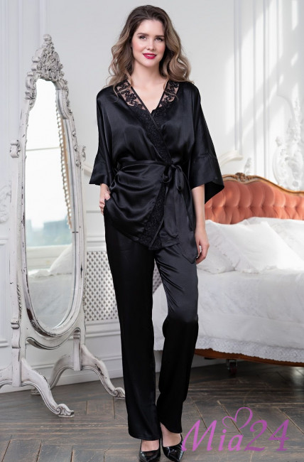 Комплект-тройка домашний женский Mia-Amore "Marisia" 8586 черный Комплект-тройка домашний женский Mia-Amore "Marisia" 8586 черный