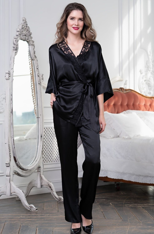 Комплект-тройка домашний женский Mia-Amore "Marisia" 8586 черный