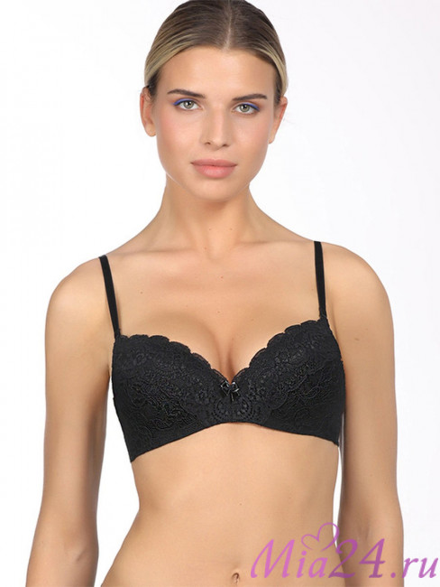 Бюстгальтер балконет "Nina" Amelie 1010 черный Бюстгальтер балконет "Nina" Amelie 1010 черный