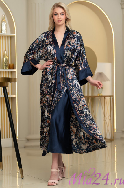 Халат женский длинный Mia-Amore "Zodiac" 7289