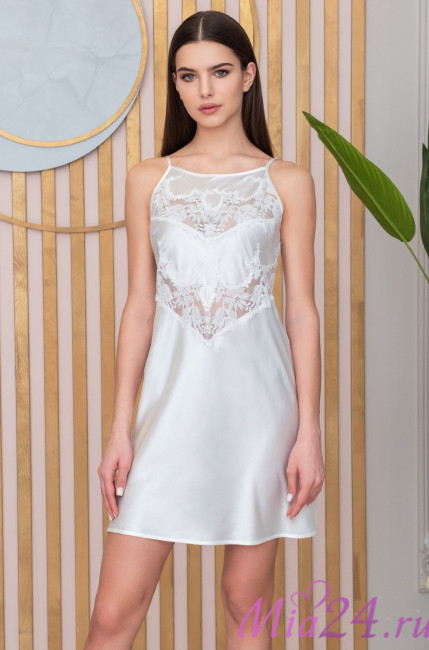 Сорочка женская шелковая Mia-Amore "Adelina" 4171 белый Сорочка женская шелковая Mia-Amore "Adelina" 4171 белый