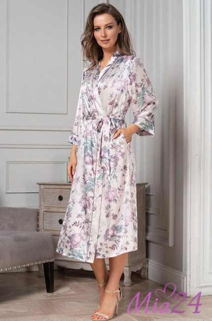 Халат женский длинный шелковый Mia-Amore "Miracle" 3549 Халат женский длинный шелковый Mia-Amore "Miracle" 3549
