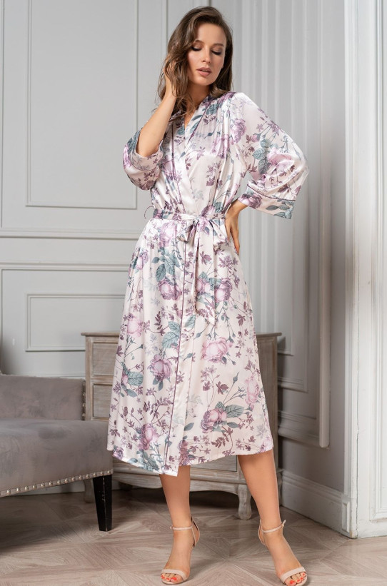 Халат женский длинный шелковый Mia-Amore "Miracle" 3549