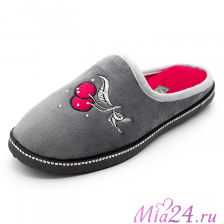 Туфли комнатные женские TINGO 8361 - серые, размеры 37-41, текстиль