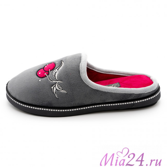 Туфли комнатные женские TINGO 8361 - серые, размеры 37-41, текстиль
