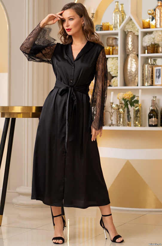 Халат женский длинный на пуговицах Mia-Amore "Cornelia" 8959