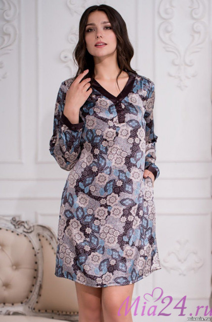 Туника шелковая женская Mia-Amore "Linda" 3285 антрацит 