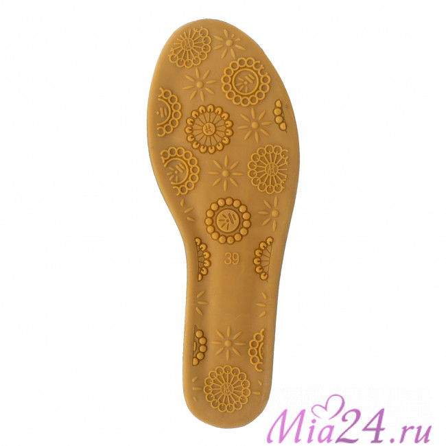 Туфли домашние женские TINGO 5-2517A - с помпоном из меха, цвет пудровый, размеры 36-40 