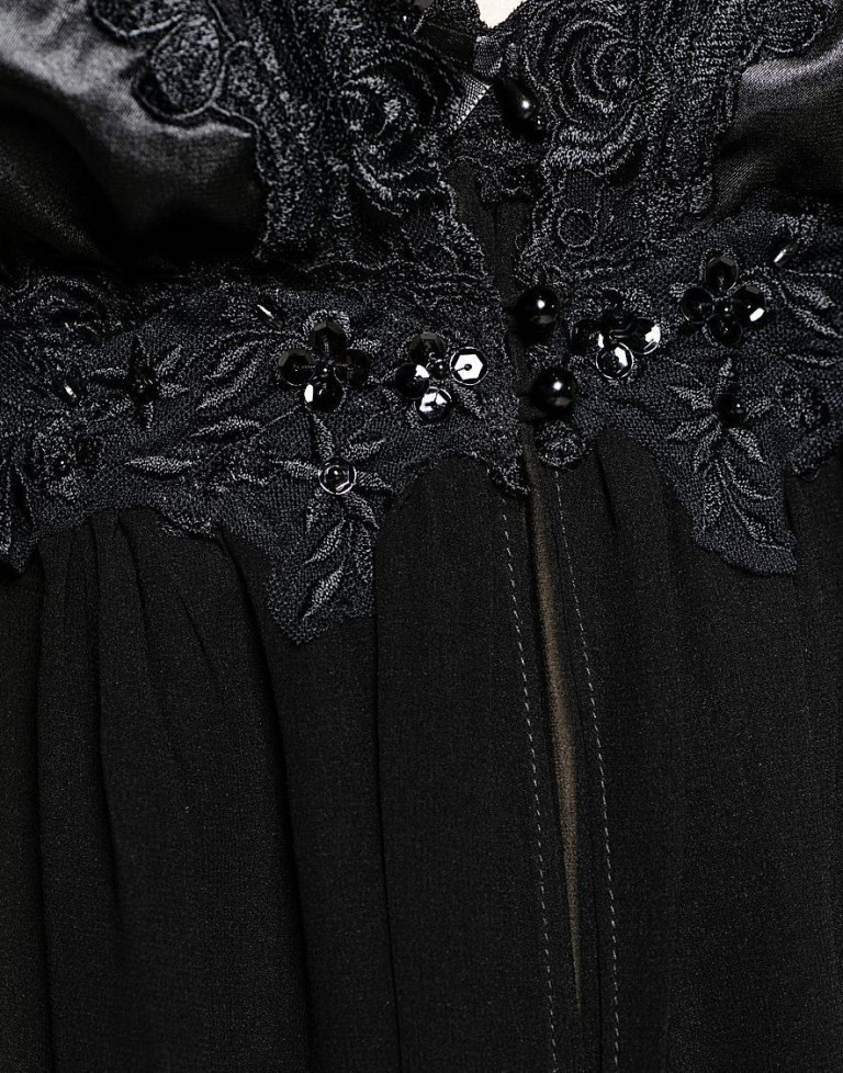 Пеньюар длинный из шифона Mia-Mia "Milady" 7727 черный