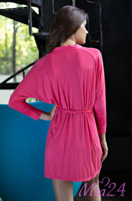 Трикотажный женский халат домашний Mia-Mia "Gemma" 16153 коралловый