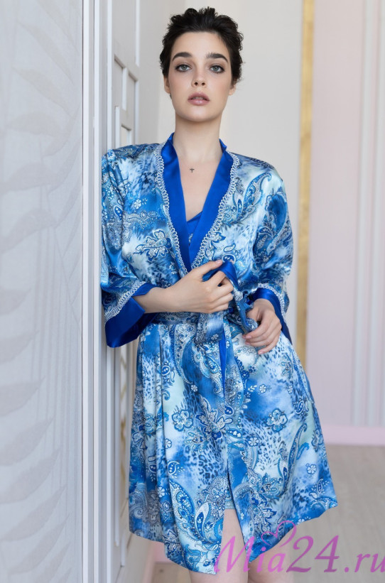 Халат женский шелковый Mia-Amore "Ariel" 3093