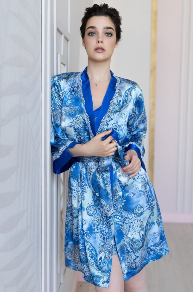 Халат женский шелковый Mia-Amore "Ariel" 3093