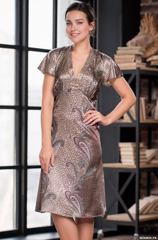 Сорочка длинная шелковая Mia-Amore "Mokka" 3328