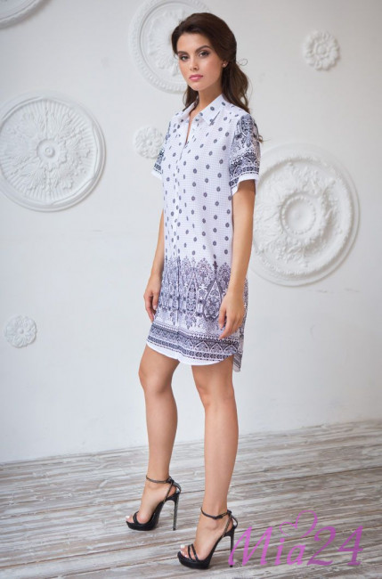 Туника женская из вискозы Mia-Mia "Leona" 16218 белый