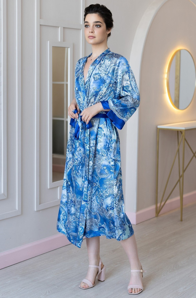 Халат длинный шелковый Mia-Amore "Ariel" 3099 