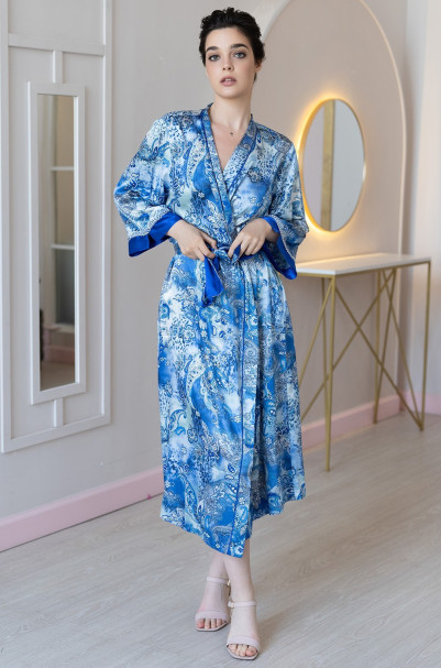 Халат длинный шелковый Mia-Amore "Ariel" 3099