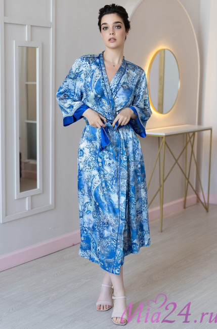 Халат длинный шелковый Mia-Amore "Ariel" 3099 
