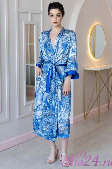 Халат длинный шелковый Mia-Amore "Ariel" 3099 