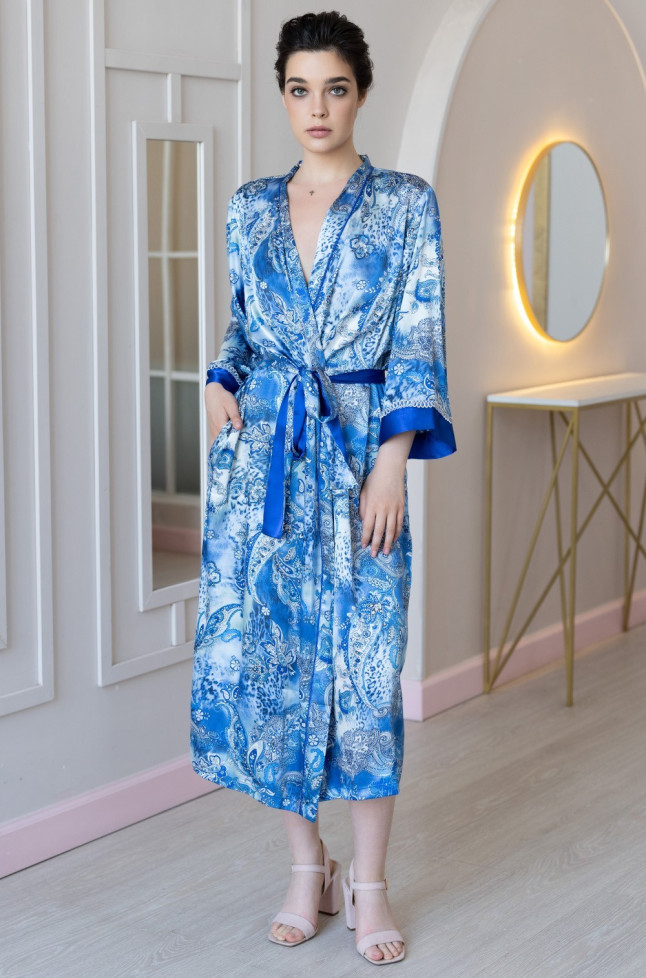 Халат длинный шелковый Mia-Amore "Ariel" 3099 