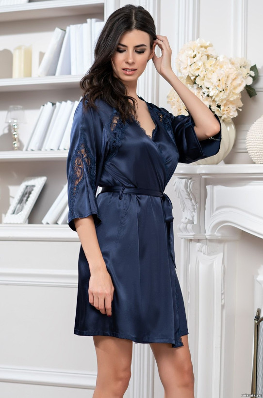 Халат женский Mia-Mella "Mirabella Fashion" 2213 синий