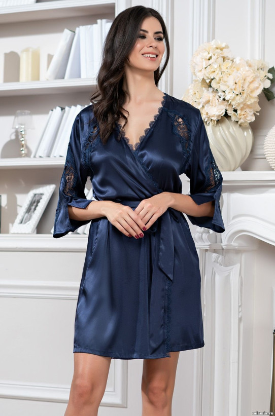 Халат женский Mia-Mella "Mirabella Fashion" 2213 синий