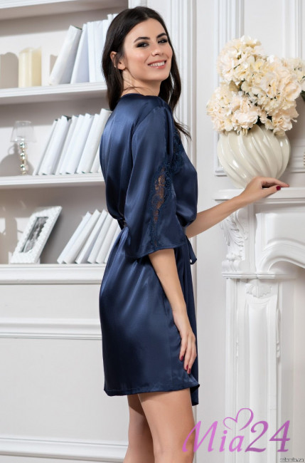Халат женский Mia-Mella "Mirabella Fashion" 2213 синий Халат женский Mia-Mella "Mirabella Fashion" 2213 синий