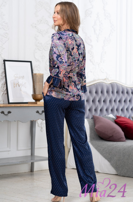 Комплект-тройка домашней одежды шелковый Mia-Amore "Ettro" 3518 Комплект-тройка домашней одежды шелковый Mia-Amore "Ettro" 3518