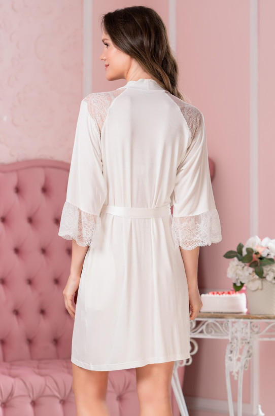 Халат женский из вискозы Mia-Amore "Leticia" 1673 молочный
