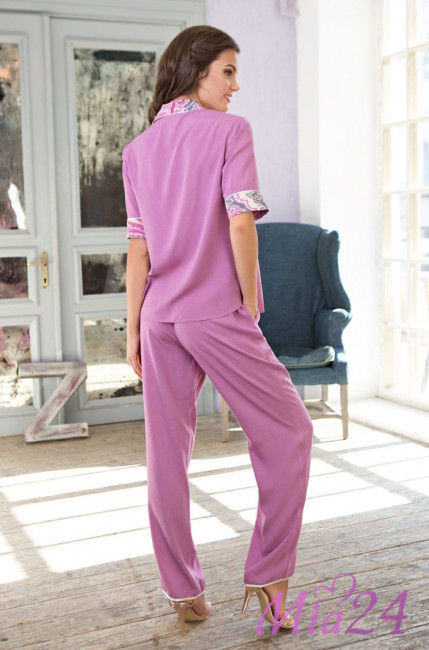 Комплект домашний женский из вискозы Mia-Mia "Melany" 16056 сиреневый