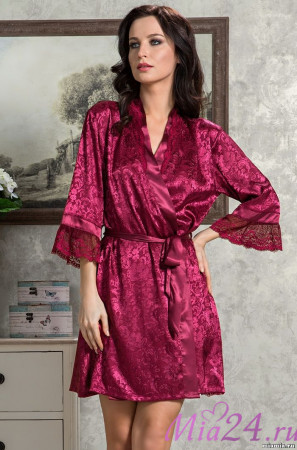 Халат женский Mia-Amore "Angelina Deluxe" 9533 бордовый Халат женский Mia-Amore "Angelina Deluxe" 9533 бордовый