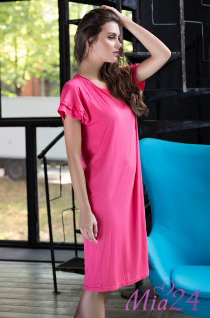 Сорочка женская с коротким рукавом из вискозы Mia-Mia "Gemma" 16154 коралловый Сорочка женская с коротким рукавом из вискозы Mia-Mia "Gemma" 16154 коралловый