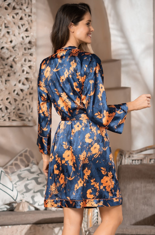 Халат шелковый женский Mia-Amore "Qiara" 3823