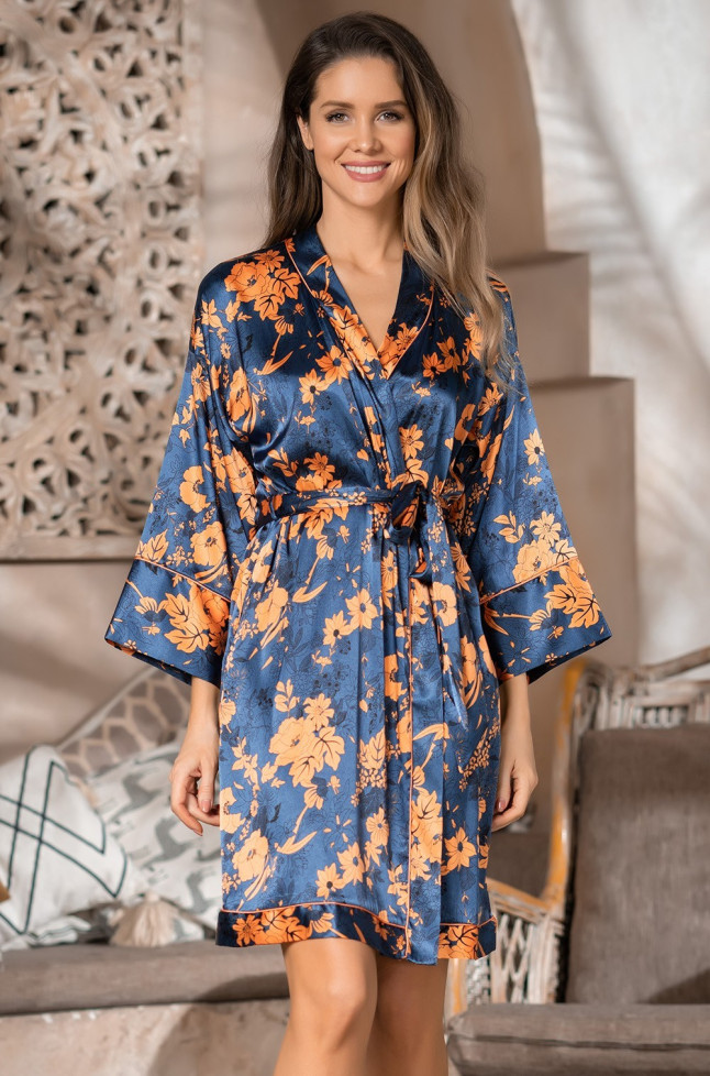 Халат шелковый женский Mia-Amore "Qiara" 3823