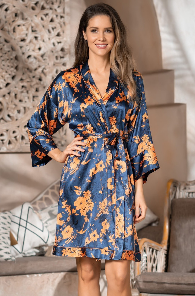 Халат шелковый женский Mia-Amore "Qiara" 3823