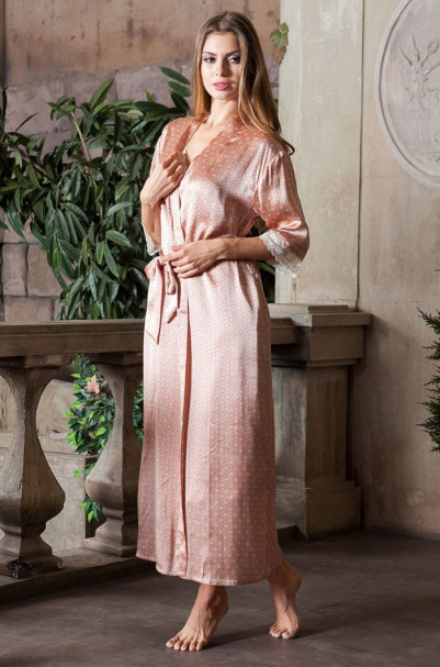 Халат шелковый длинный Mia-Mia "Agata" 15129