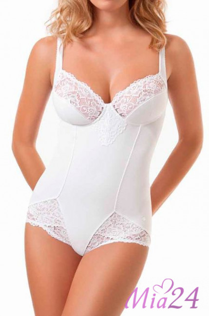 Боди из микрофибры "Donna" Sielei 978 белый Боди из микрофибры "Donna" Sielei 978 белый