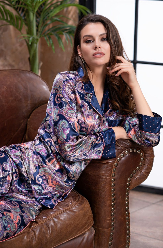 Комплект домашней одежды шелковый Mia-Amore "Ettro" 3506