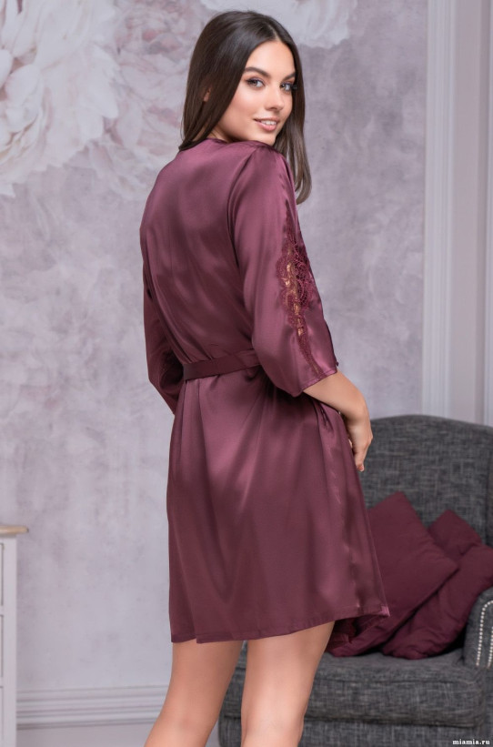 Халат женский Mia-Mella "Mirabella Fashion" 2213 сливовый