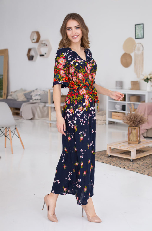 Платье длинное женское домашнее из вискозы Mia-Mia "Nelly" 16378