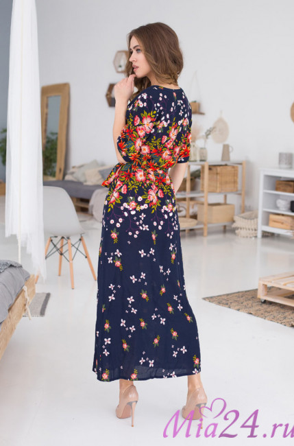 Платье длинное женское домашнее из вискозы Mia-Mia "Nelly" 16378