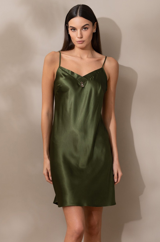 Сорочка женская шелковая Mia-Amore "Vittoria" 5150 темный хаки