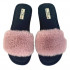 Тапочки домашние женские TINGO HL2447 - с мехом, розовые, размеры 36-41