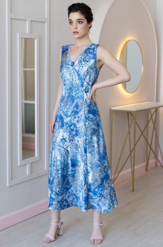 Сорочка шелковая длинная Mia-Amore "Ariel" 3098  