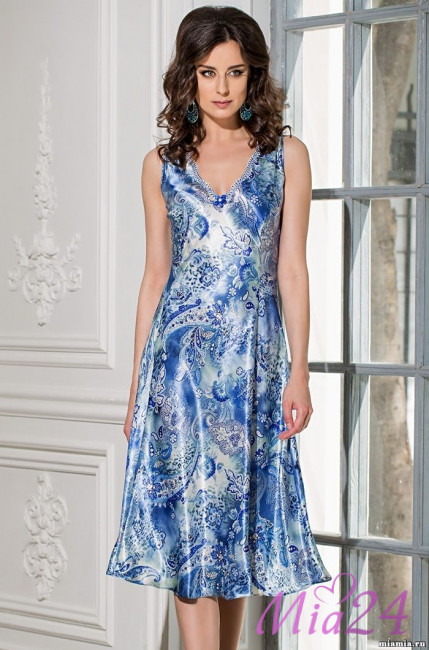 Сорочка шелковая длинная Mia-Amore "Ariel" 3098  