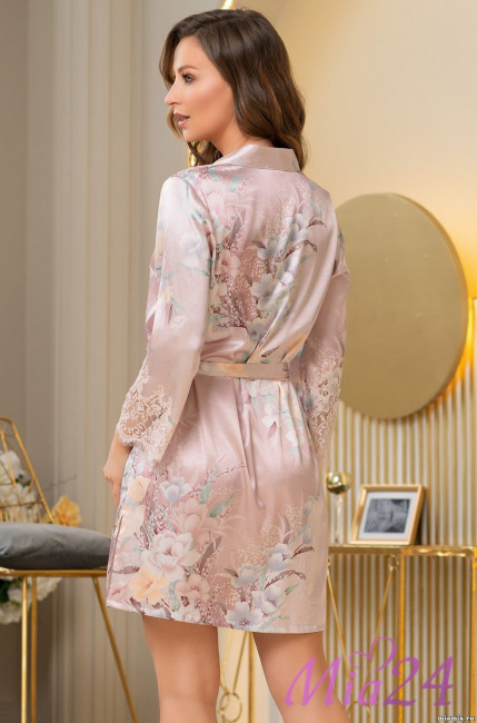 Халат женский на пуговицах шелковый Mia-Amore "Milinda" 3727