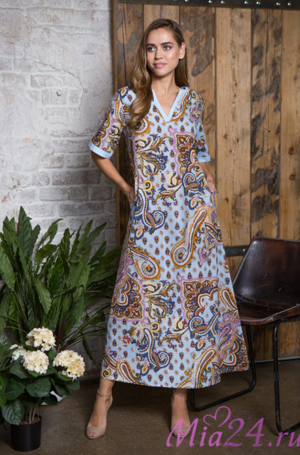 Платье длинное женское из хлопка Mia-Mia "Elinor" 16348