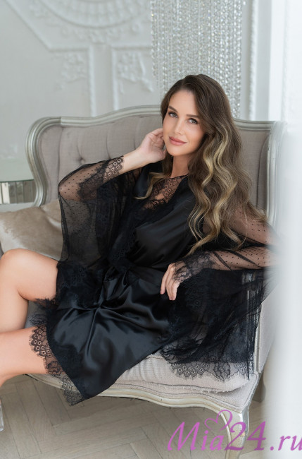 Халат женский короткий шелковый Mia-Amore "Windsor" 3883 черный