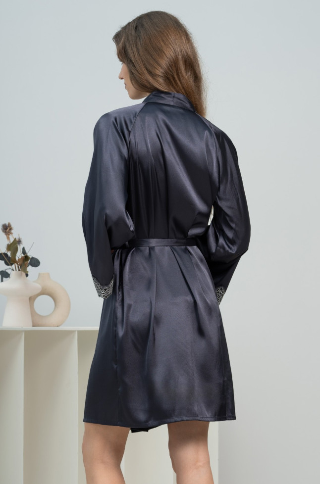 Халат женский короткий шелковый Mia-Amore "Emmanuelle" 4343