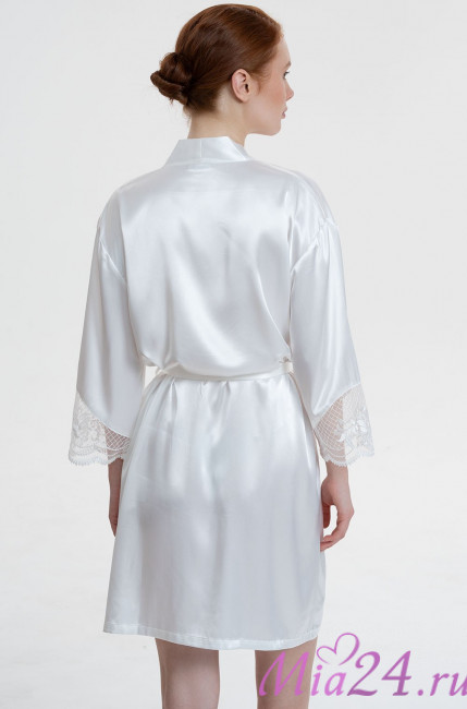 Халат женский шелковый Mia-Amore "Regina" 3903 белый