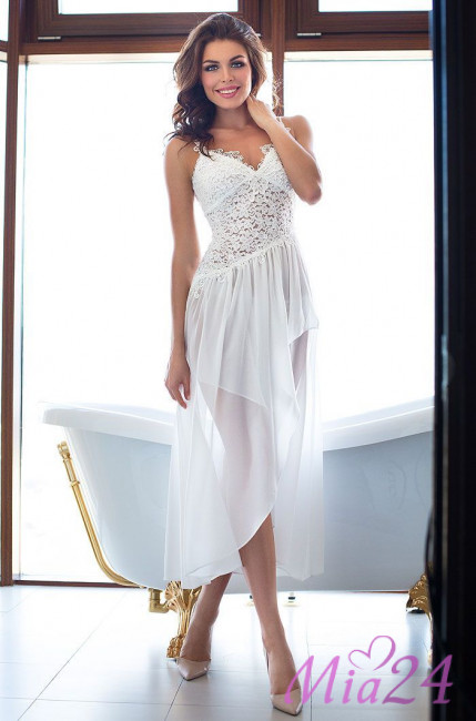 Сорочка женская из шифона длинная Mia-Mia "Venera" 17305 белая